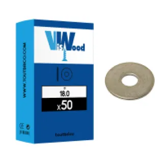 Boite 50 rondelles Ø 18mm type LL zingué – Viswood