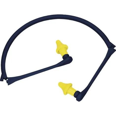 DELTA PLUS – Bouchons d’oreilles reliés par arceau pliable – Jaune et noir – CONICAP01JA