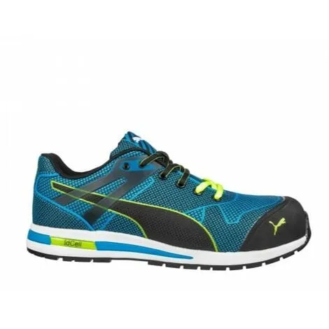 Baskets de sécurité basse BLAZE KNIT LOW S1P HRO SRC bleu/vert P39 – PUMA – 643060-T.39