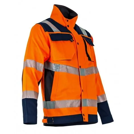 Blouson Haute Visibilité Bicolore Orange / Marine – LMA – Ampoule  XL