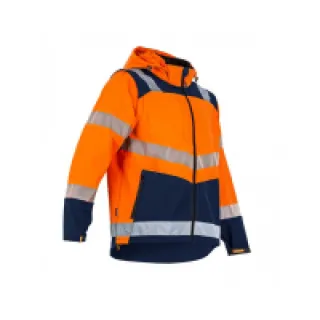 Veste softshell Haute Visibilité orange/bleu Cible LMA