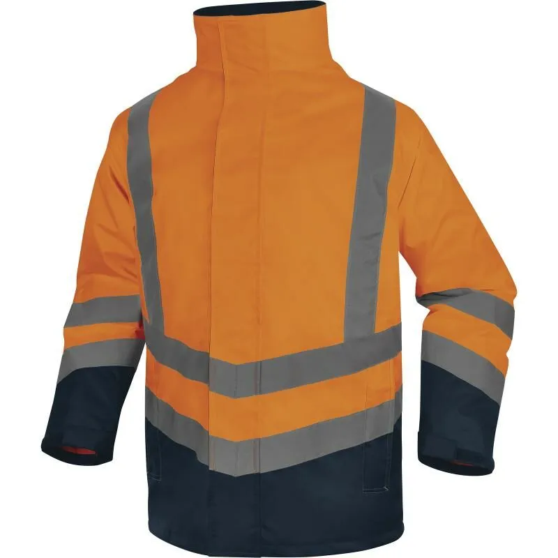 PARKA 5 EN 1 DELTA PLUS HAUTE VISIBILITÉ POLYESTER OXFORD ENDUIT PU ORANGE FLUO – OPTI3OM   48/50 (M)