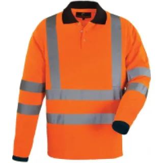 Polo à manches longues haute visibilité Coverguard Yard classe 3 Orange L