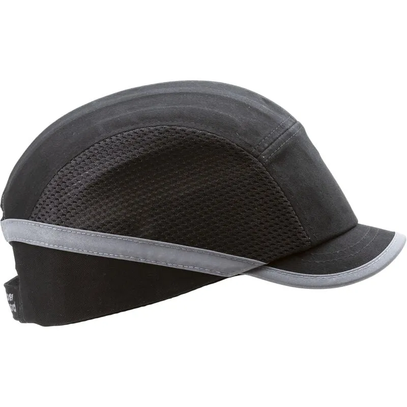 Lot de 10 – Casquette anti-heurt aérée coton/mesh – Noir Visière 3CM