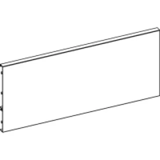 Paroi arrière en aluminium recoupable pour hauteur de profil 218 mm longueur 2000 mm coloris blanc