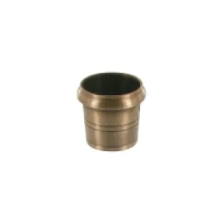 Sabot rond laiton – Hauteur : 32 mm – Diamètre haut : 30 mm – Diamètre bas : 24 mm – Décor : Patiné – Matériau : Laiton