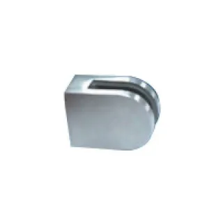 Pince de fixation inox – Dimensions : 50 x 40 mm – Pour verre d’épaisseur : 6 à 8 mm – Décor : Poli miroir – ADLER