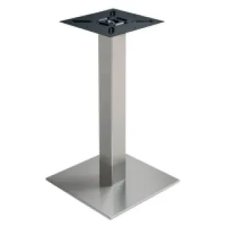 Pied corolle carré – Base : 400 x 400 mm – Décor : Nickel satiné – Hauteur : 730 mm – Section : 80 x 80 mm – MANART