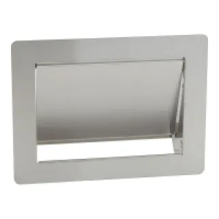 Trappe rectangle de poubelle – multi-usage – Amortisseur : Avec – Décor : Inox brossé – Fixation : A encastrer – Hauteu