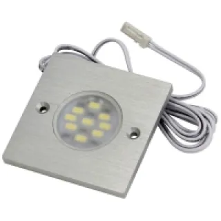 Spot led carré 12v extra-plat – Angle d’éclairage : 120° – Câble de liaison : 1500 mm – Couleur de la lumière : Blanc f