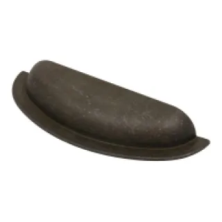 Poignée coquille abeda – Hauteur : 42.7 mm – Entraxe : 96 mm – Décor : Noir vieilli – Longueur : 129 mm – Profondeur :