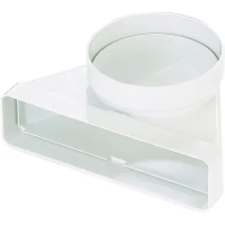 Coude mixte pvc – Décor : Blanc – Section : 55 x 220 mm – Matériau : PVC – S&P