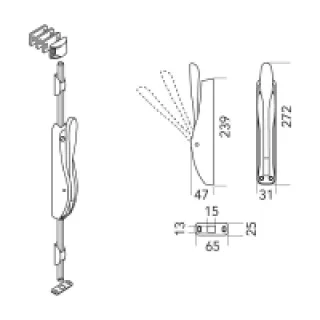 Crémone pompier à levier DEESSE blanc RAL9010 B8 – LA CROISEE DS – DS7014-036