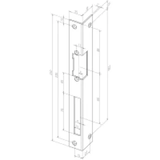 Têtière de gâches à larder IW pour porte à recouvrement bout carré gauche – EFF EFF – 6066014