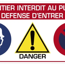 PANNEAU CHANTIER INTERDIT PUBLIC – NOVAP SAS PROTECTION HYGIENE ET SECURITE – NOVAP SAS – 3000092