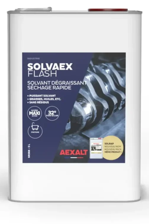 SOLVAEX FLASH - SOLVANT DEGRAISSANT SECHAGE RAPIDE - 5L - AEXALT PRODUIT DE TRAITEMENT ET MAINTENANCE - AEXALT - SR568