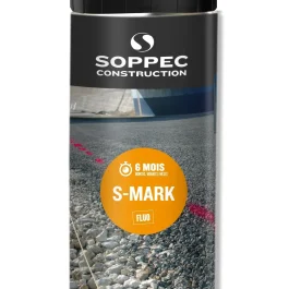 TRACEUR DE CHANTIER S-MARK ROUGE FLUO 650ML – SOPPEC PRODUIT DE TRAITEMENT ET MAINTENANCE (vendu par 12) – SOPPEC – 141913O (vendu par 12)