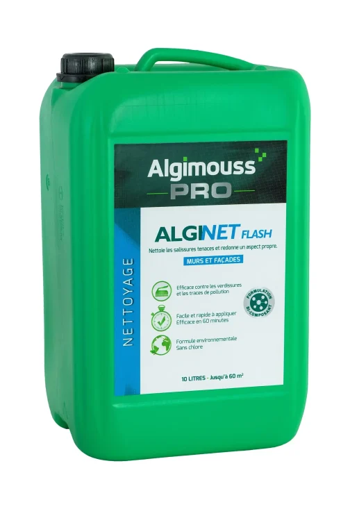 NETTOYANT FACADES ALGINET FLASH 10L - ALGIMOUSS PRODUIT DE TRAITEMENT ET MAINTENANCE - ALGIMOUSS - 097001