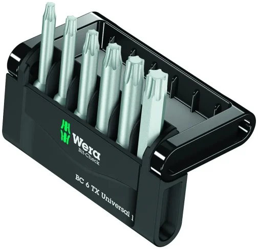 ETUI D'EMBOUTS BIT-CHECK 6 TX UNIVERSAL 1 (6 PIECES) - WERA - 05056472001