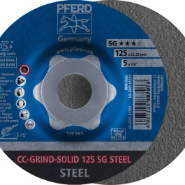 DISQUE ABRASIF CC-GRIND-SOLID SG STEEL 125X22,23MM – PFERD RUGGEBERG FRANCE – 64185125 (vendu par 10)