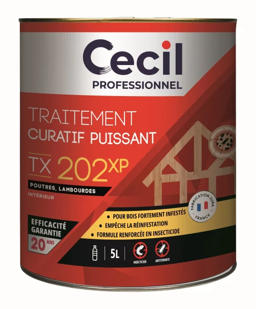 TRAITEMENT CURATIF PUISSANT CECIL TX202XP 5L - V33 - CECIL PRODUIT DE TRAITEMENT ET MAINTENANCE - V33 - CECIL - 046814