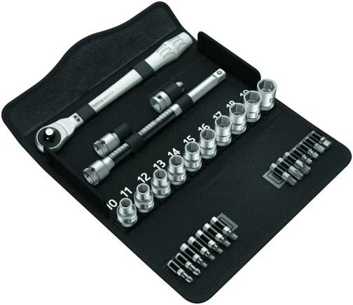 JEU DE CLIQUET ZYKLOP METAL 1/2'' (28 PIECES) - WERA - 05004077001