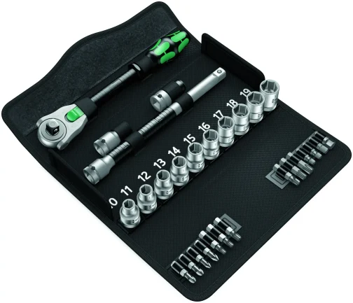 JEU DE CLIQUET ZYKLOP SPEED 1/2'' 8100 SC 6 (28 PIECES) - WERA - 05004076001