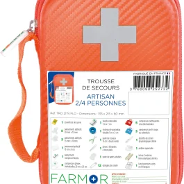 TROUSSE DE SECOURS VEHICULE  2/4 PERS. – FARMOR PROTECTION HYGIENE ET SECURITE – FARMOR – TRO 2172 FLJ