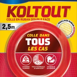 KOLTOUT RUBAN 2,5M X 19MM – CYANOLIT – 33507242 (vendu par 12)