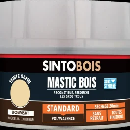 MASTIC A BOIS STANDARD SINTOBOIS SAPIN 500 ML – SINTO FIXATION ASSEMBLAGE – SINTO – 33781 (vendu par 6)