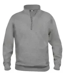 SWEATSHIRT BASIC HALP ZIP GRIS CHINE TS – NEW WAVE FRANCE PROTECTION HYGIENE ET SECURITE – NEW WAVE FRANCE – 021033/95/S