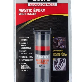 MASTIC EPOXY UNIVERSEL SINTO 60 G – SINTO FIXATION ASSEMBLAGE – SINTO – 31715 (vendu par 5)