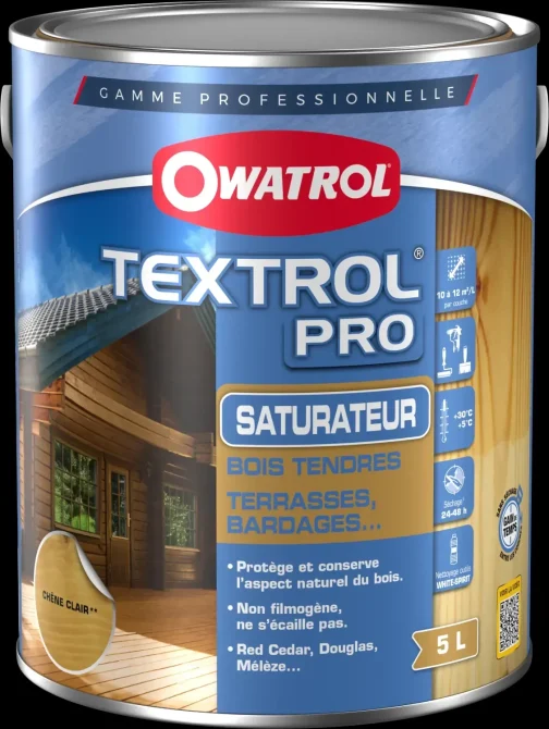 SATURATEUR BOIS TENDRE EXT TEXTROL PRO CHENE CLAIR  1 L - OWATROL PRO PRODUIT DE TRAITEMENT ET MAINTENANCE - OWATROL PRO - 1151