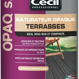 SATURATEUR OPAQUE TERRASSE OPAQ SX ANTHRACITE MAT 1L – V33 – CECIL PRODUIT DE TRAITEMENT ET MAINTENANCE – V33 – CECIL – 112145