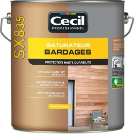 SATURATEUR BARDAGE SX 835 MELEZE MAT 5L – V33 – CECIL PRODUIT DE TRAITEMENT ET MAINTENANCE – V33 – CECIL – 112117