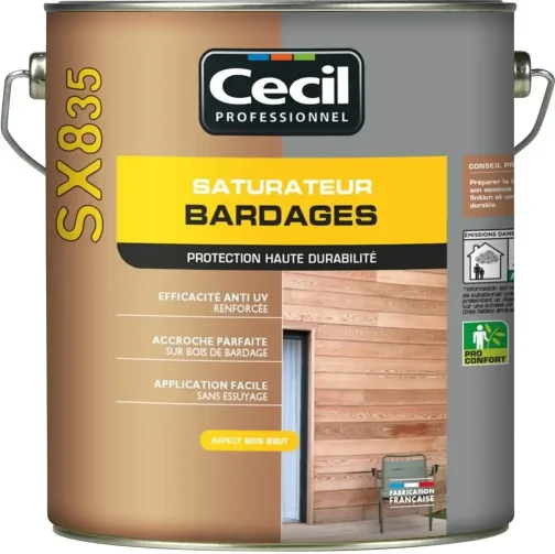 SATURATEUR BARDAGE SX 835 MELEZE MAT 5L - V33 - CECIL PRODUIT DE TRAITEMENT ET MAINTENANCE - V33 - CECIL - 112117