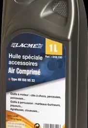 HUILE SPECIALE ACCESSOIRES AIR COMPRIME 1L – LACME – 318100