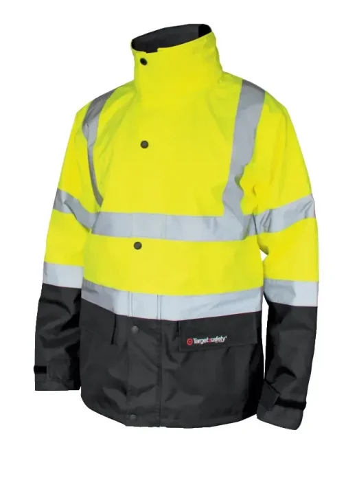 PARKA/VESTE DE PLUIE HAUTE VISIBILITE SKY JAUNE/NOIR S - TARGET SAFETY PROTECTION HYGIENE ET SECURITE - TARGET SAFETY - PARKASKY02JNS