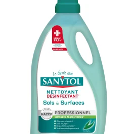 DESINFECTANT SOLS SURFACES EUCALYPTUS 5L – SANYTOL PRO – 33661500 (vendu par 4)