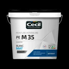 PEINTURE ACRYLIQUE MAT M35 CHANTIER BLANC 5L – V33 – CECIL PRODUIT DE TRAITEMENT ET MAINTENANCE – V33 – CECIL – 118255