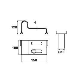 SABOT DE PORTAIL A SCELLER – TORBEL INDUSTRIE QUINCAILLERIE DE BATIMENT (vendu par 6) – TORBEL INDUSTRIE – 9206012 (vendu par 6)