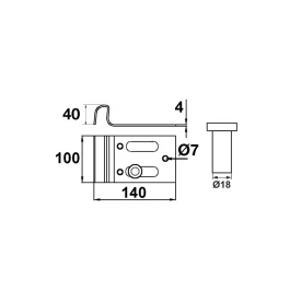 SABOT DE PORTAIL A VISSER – TORBEL INDUSTRIE QUINCAILLERIE DE BATIMENT (vendu par 6) – TORBEL INDUSTRIE – 9206032 (vendu par 6)