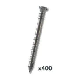 VIS TERRASSE RT UT A2 TF TORX INOX FIL S TETE 5,0X60 SEAU 400 EMBOUT INCLUS – REISSER FIXATION ASSEMBLAGE – REISSER – 12734/9