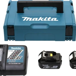 PACK ENERGIE LI-ION 18V 2X6AH + CHARGEUR SIMPLE DC18RC – MAKITA OUTILLAGE – MAKITA – 198116-4