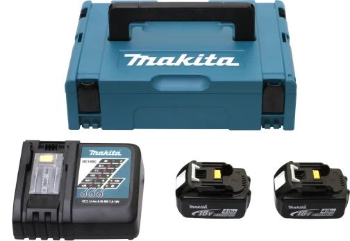 PACK ENERGIE LI-ION 18V 2X6AH + CHARGEUR SIMPLE DC18RC - MAKITA OUTILLAGE - MAKITA - 198116-4