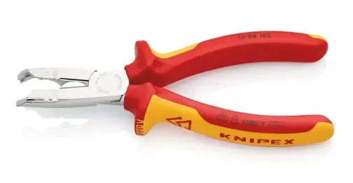 PINCE A DENUDER ET DEGAINER 165MM ISOLEE 1000V - KNIPEX OUTILLAGE - KNIPEX - 13 46 165