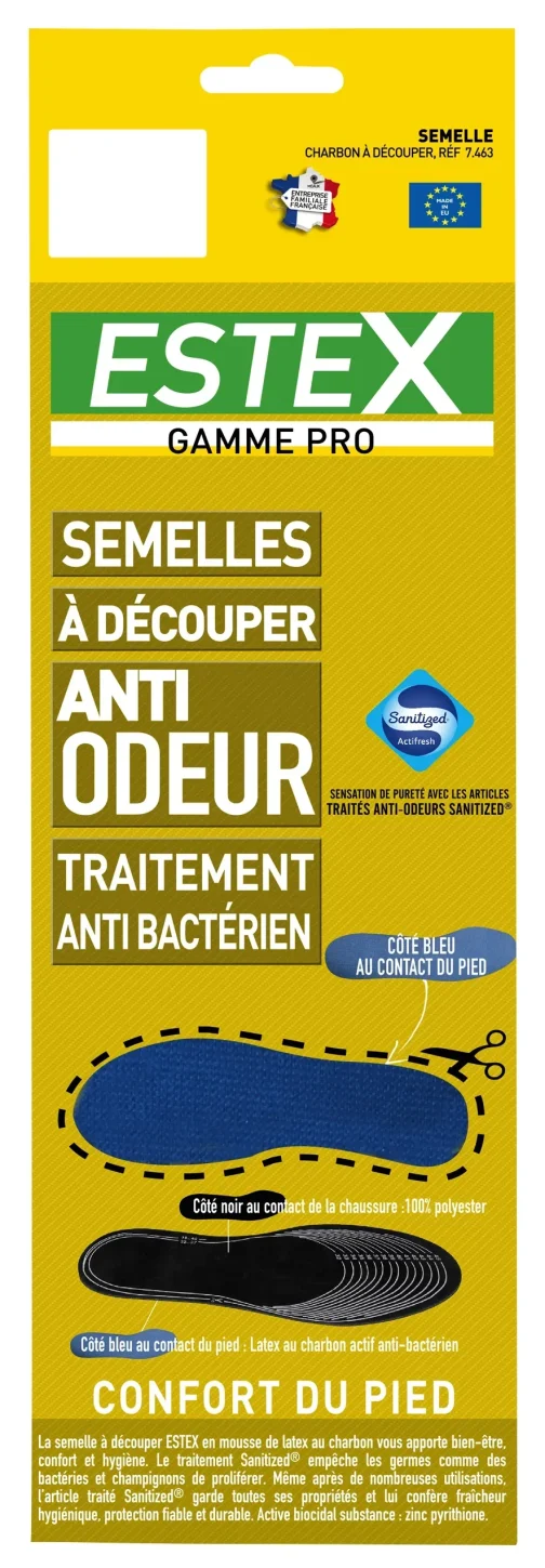 SEMELLE ANTI-ODEUR - ESTEX PROTECTION HYGIENE ET SECURITE (vendu par 5) - ESTEX - 746300000 (vendu par 5)