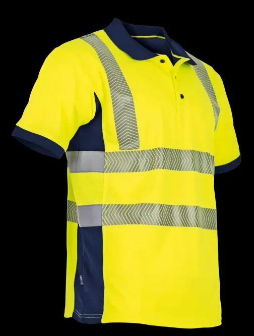 POLO MANCHE COURTE HAUTE VISIBILITE VISION MARINE/JAUNE T3 - LMA LEBEURRE PROTECTION HYGIENE ET SECURITE - LMA LEBEURRE - 91533