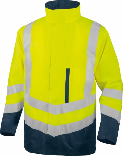 PARKA HAUTE VISIBILITE OPTIMUM3 5 EN 1 JAUNE FLUO/BLEU MARINE TM - DELTA PLUS PRO PROTECTION HYGIENE ET SECURITE - DELTA PLUS PRO - OPTI3JMTM