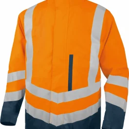 PARKA HAUTE VISIBILITE OPTIMUM3 5 EN 1 ORANGE FLUO/BLEU MARINE TM – DELTA PLUS PRO PROTECTION HYGIENE ET SECURITE – DELTA PLUS PRO – OPTI3OMTM